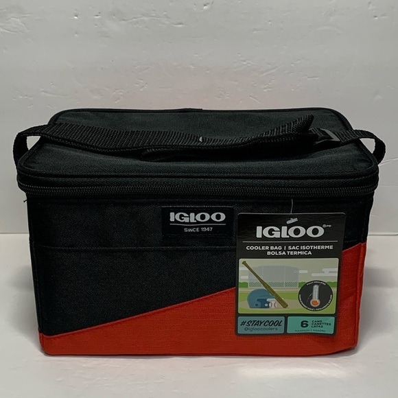 Igloo Other - Igloo Hard Liner Square Cooler Bag Red Black NWT